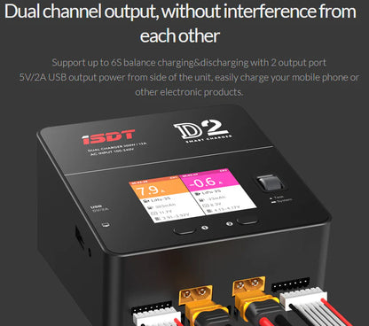 ISDT D2 Mark 2 Dual Channel 200W LiPo Battery Charger