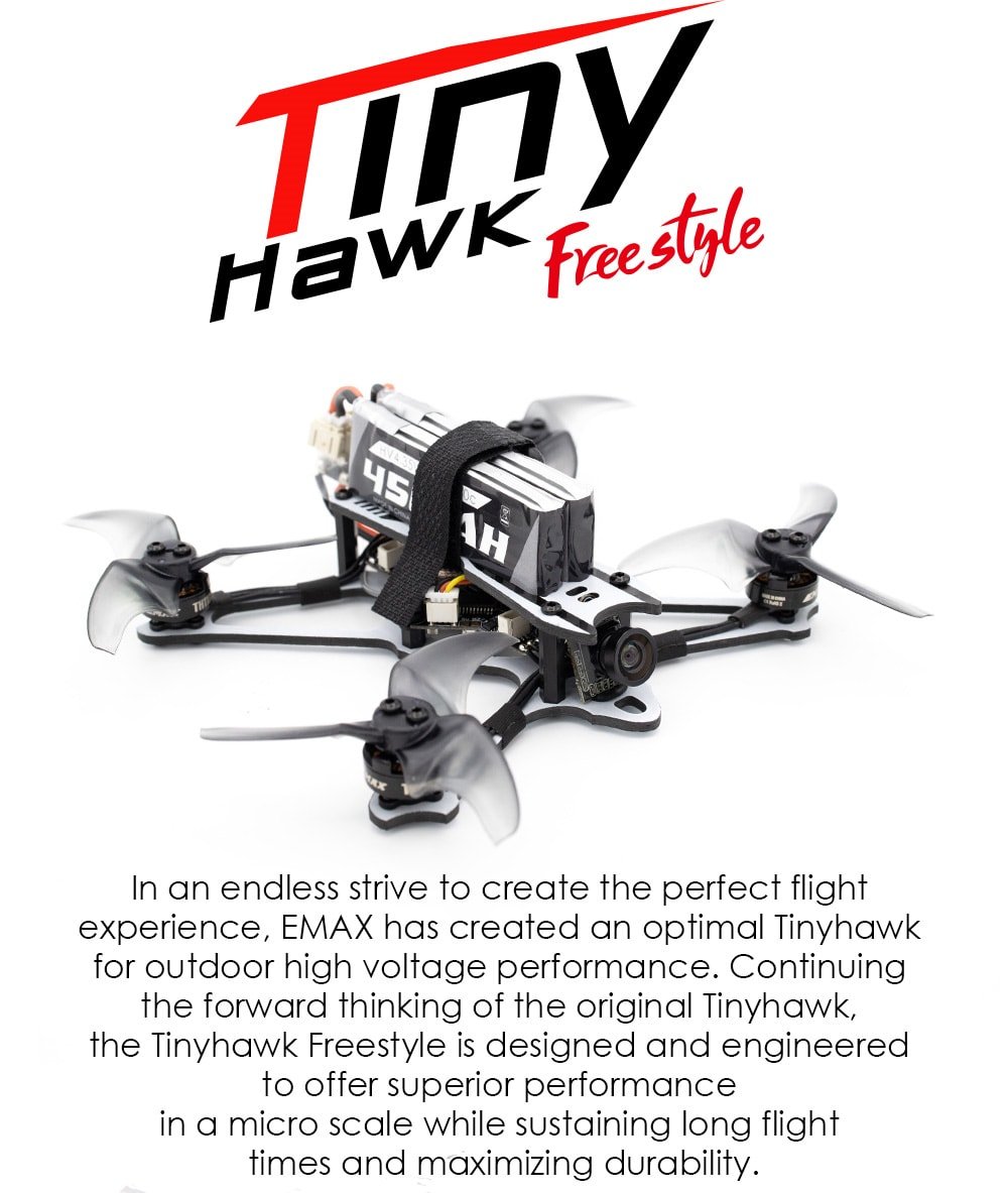 EMAX TinyHawk Freestyle (ToothHawk) 2S Micro Brushless FPV Drone (BNF)