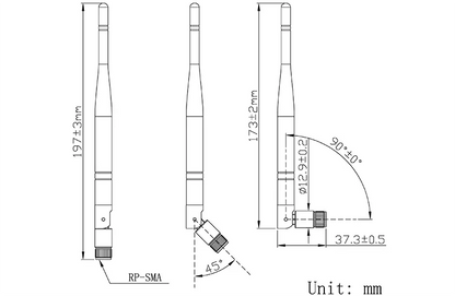 JCG410 868mHz Long Whip Gain Antenna