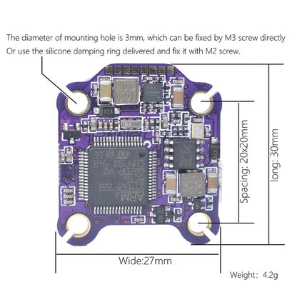 JHE Supra F7 BT 20x20 Flight Controller (supports DJI FPV)