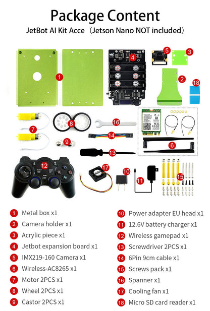 Jetbot AI Robot Kit for Nvidia Jetson