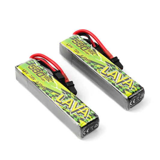 BetaFPV LAVA II 2S 580mAh LiHV Battery (2-Pack) – 95C