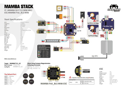 Mamba F722 DJI Mini MK2 Flight Stack 40A (3-6S)