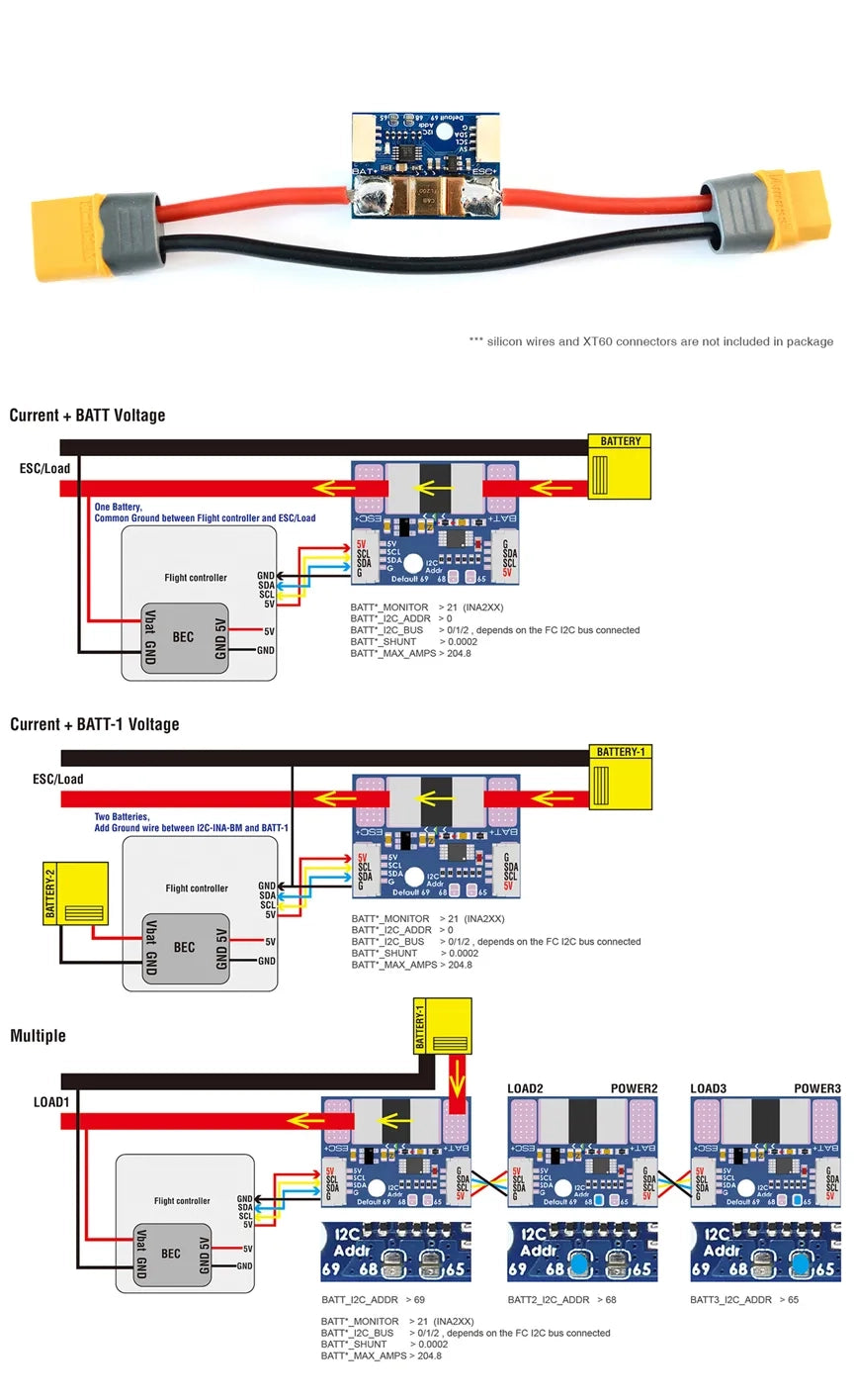 Matek Ultra Precise 12C Power Monitor - 12C-INA-BM