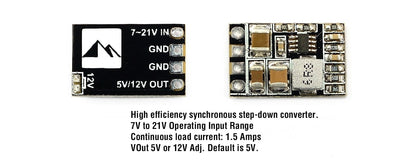 Matek Micro BEC 5V/12V Adjustable 7-21V input