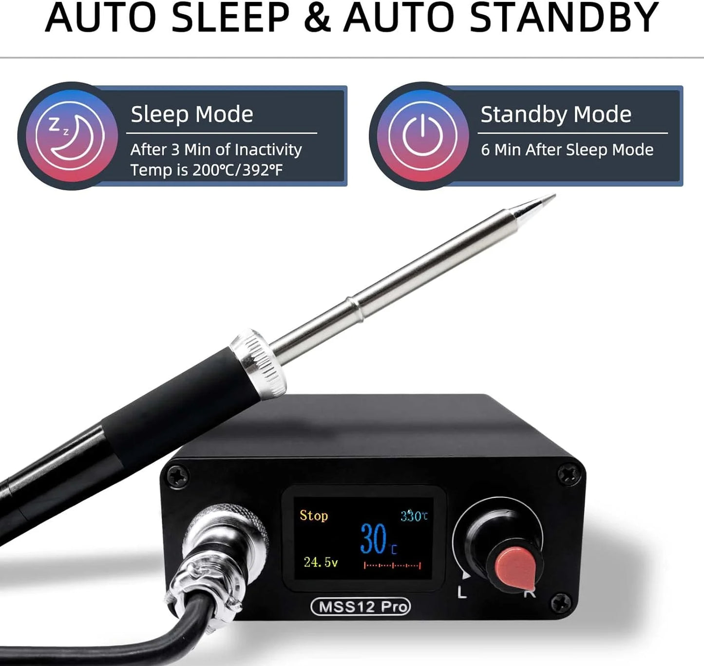 Sequre MSS12 Pro Soldering Iron Kit (4x tips B2, K, ILS and BC2)