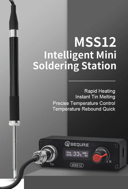 Sequre MSS12 Mini Soldering Station Kit (T12 tips compatible)