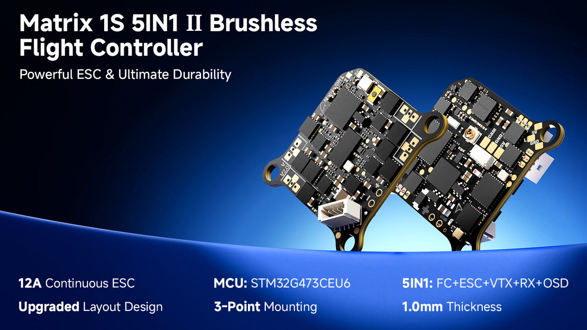 Matrix 1S Brushless Flight Controller (5IN1 II) – Unmanned Tech