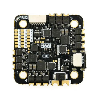 MicoAir H743V2 AIO board, underside view