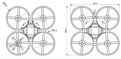 Happymodel Mobula8 Frame 85mm Whoop