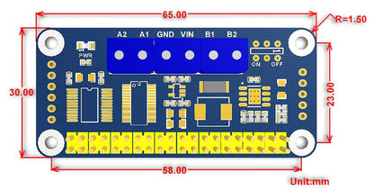 Motor Driver HAT for Raspberry Pi, I2C Interface