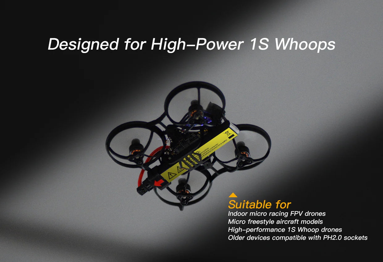 NewBeeDrone Nitro Nectar NX69 300mAh 1S 80C HV LiPo Battery 4xBatteries