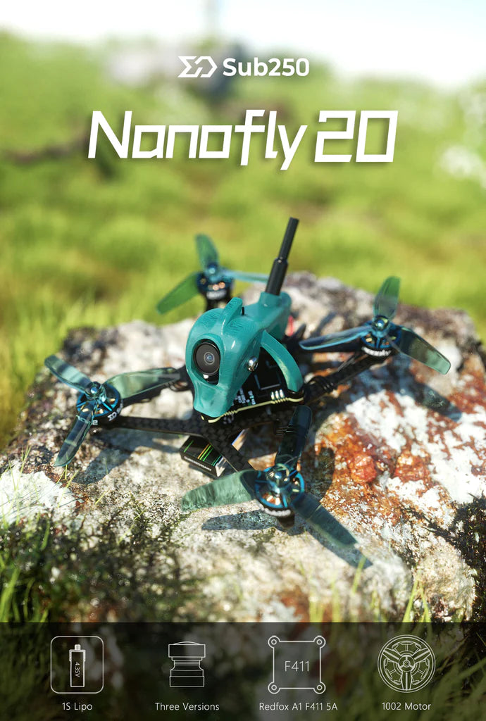 Sub250 1s Nanofly20 Walksnail HD 2 inch Freestyle Quadcopter