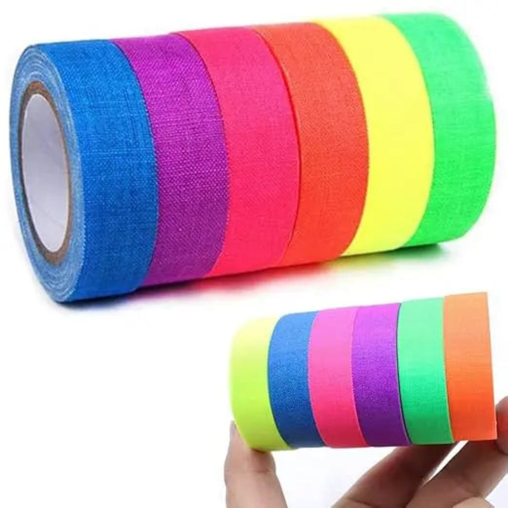 6-Pack Colorful UV Fabric Tape for FPV Drones