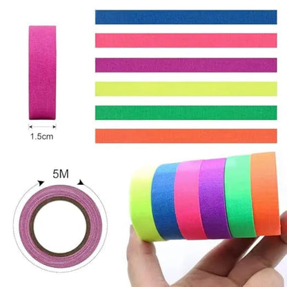 6-Pack Colorful UV Fabric Tape for FPV Drones