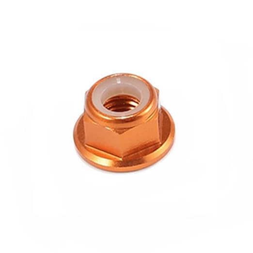 10pc M2 Nylon Locking with Flange CW Nuts pack 6061 Aluminium