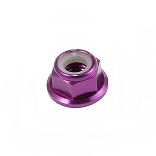 10pc M2 Nylon Locking with Flange CW Nuts pack 6061 Aluminium