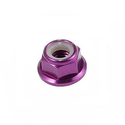 10pc M2 Nylon Locking with Flange CW Nuts pack 6061 Aluminium