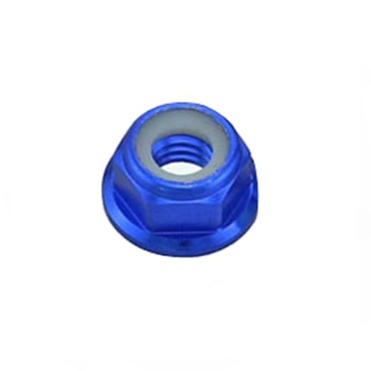 10pc M2 Nylon Locking with Flange CW Nuts pack 6061 Aluminium