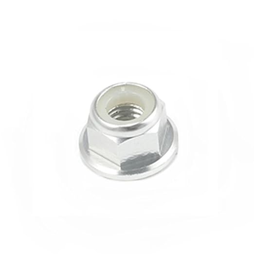 10pc M2 Nylon Locking with Flange CW Nuts pack 6061 Aluminium