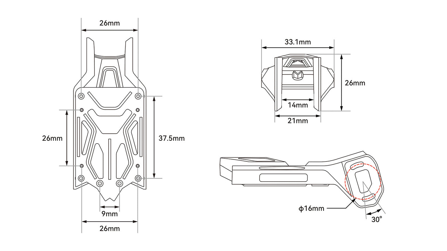 BetaFPV O4 Air Unit Bracket II - Anti-Jello Vibration Dampener for Pavo Pico II