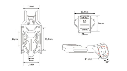 BetaFPV O4 Air Unit Bracket II - Anti-Jello Vibration Dampener for Pavo Pico II