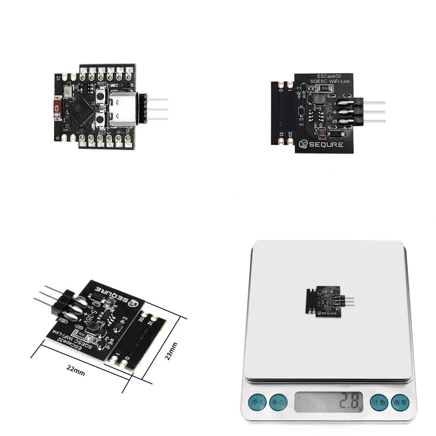 SEQURE WiFi-Link ESC-Link SQESC ESCape32/AM32&BLHeli_32 ESC Programmer