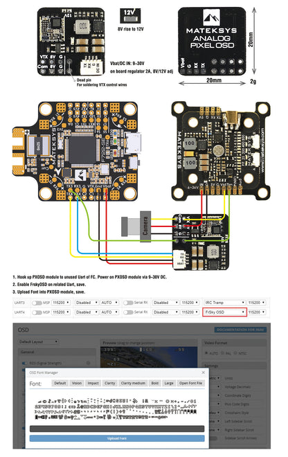 Matek Analog Pixel Graphical OSD Board