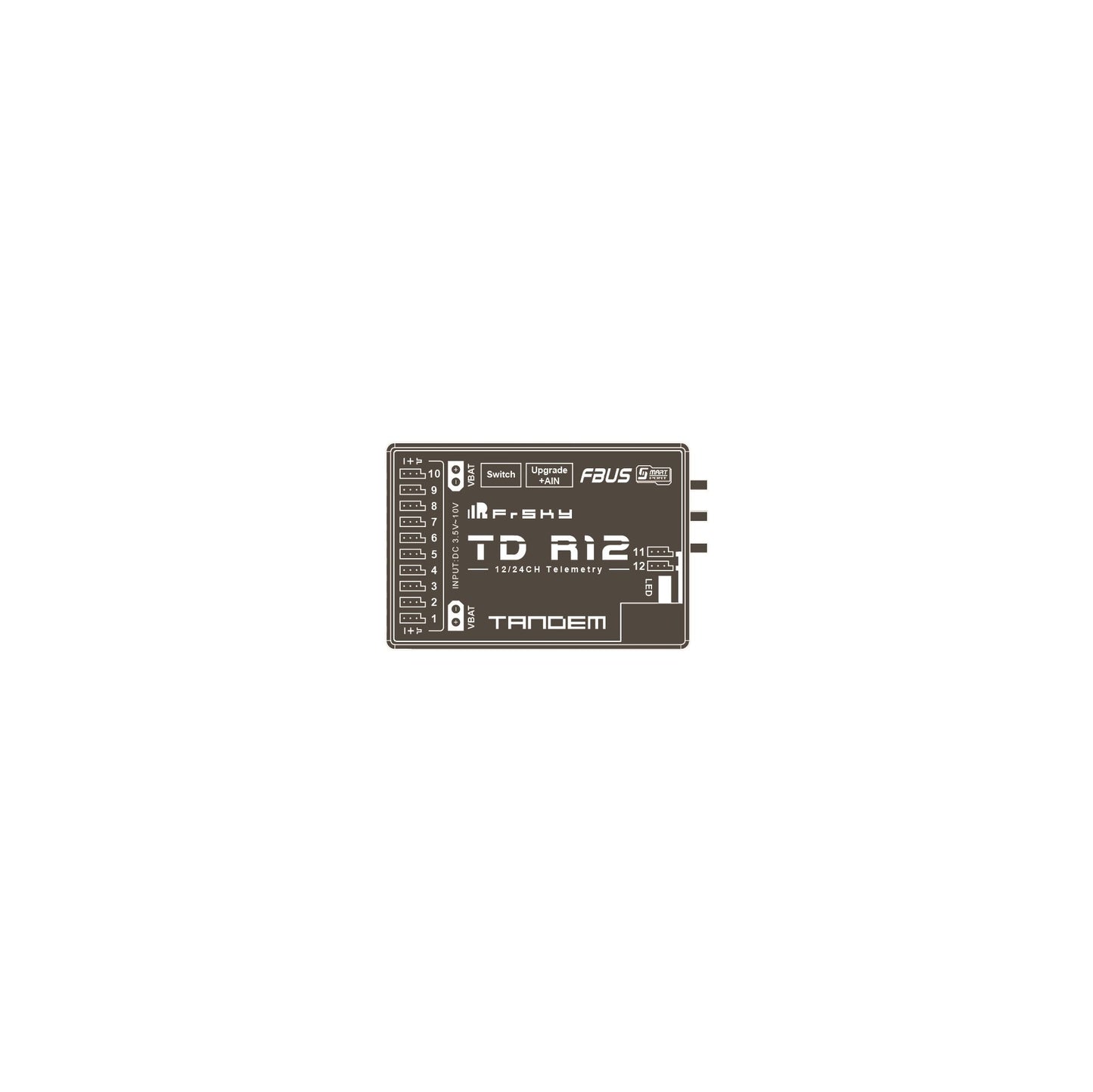FrSky TD R12 Tandem Dual-Band Receiver (2.4GHz/900MHz)