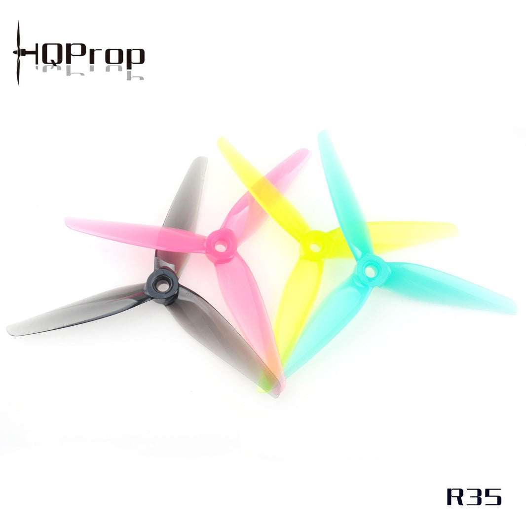 HQProp Lot De 5 Hélices ETHiX P3-5 FPV – 5.1x3x3 Freestyle – Polycarbonate 3,6g – Adaptateurs Inclus