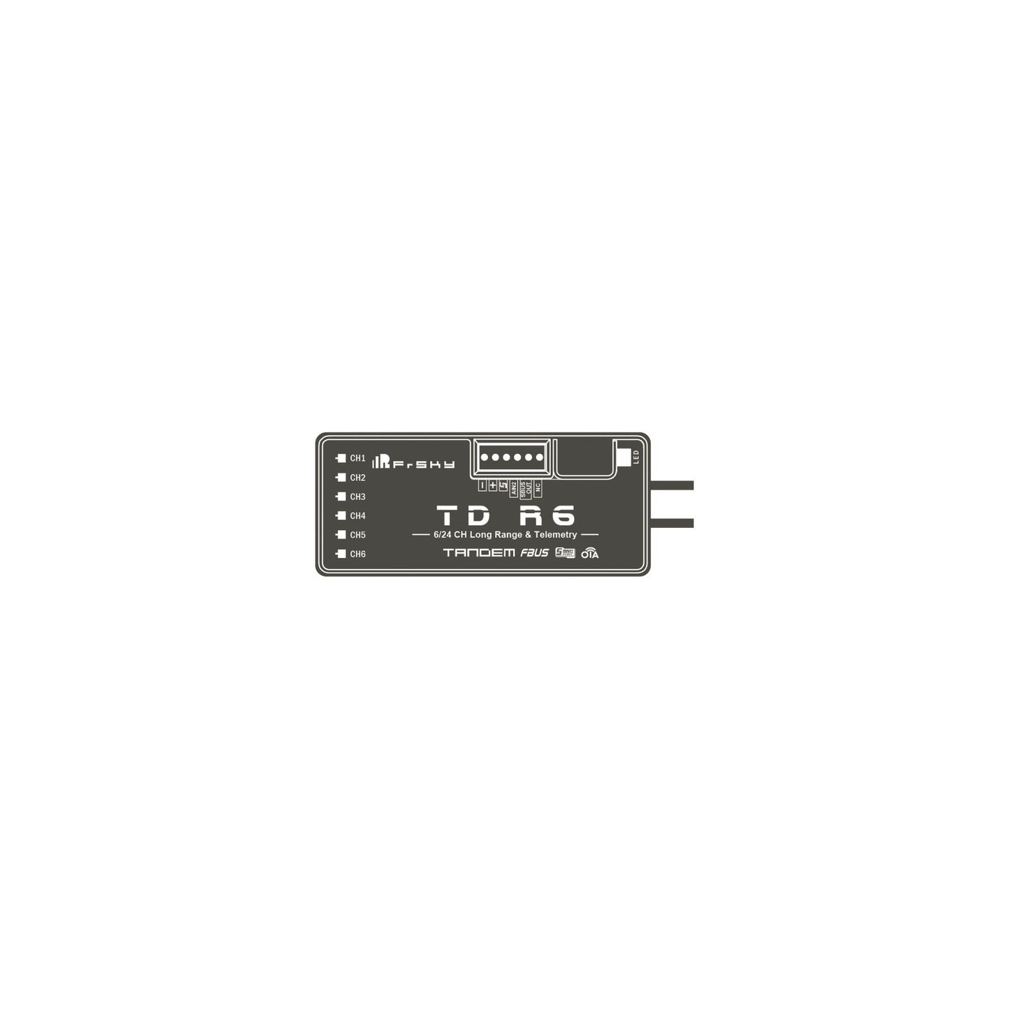 FrSky TD R6 Tandem Dual-Band Receiver (2.4GHz/900/868MHz)