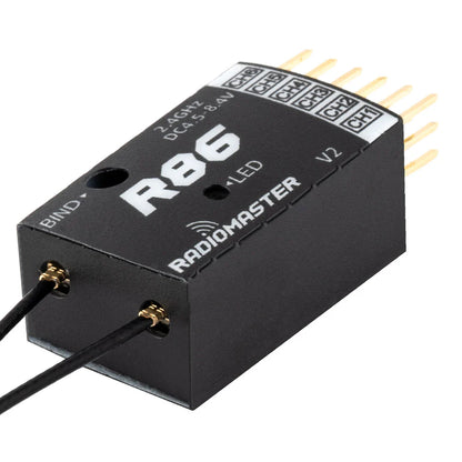RadioMaster R86 V2 6CH FrSky D8/D16/SFHSS Compatible PWM Receiver