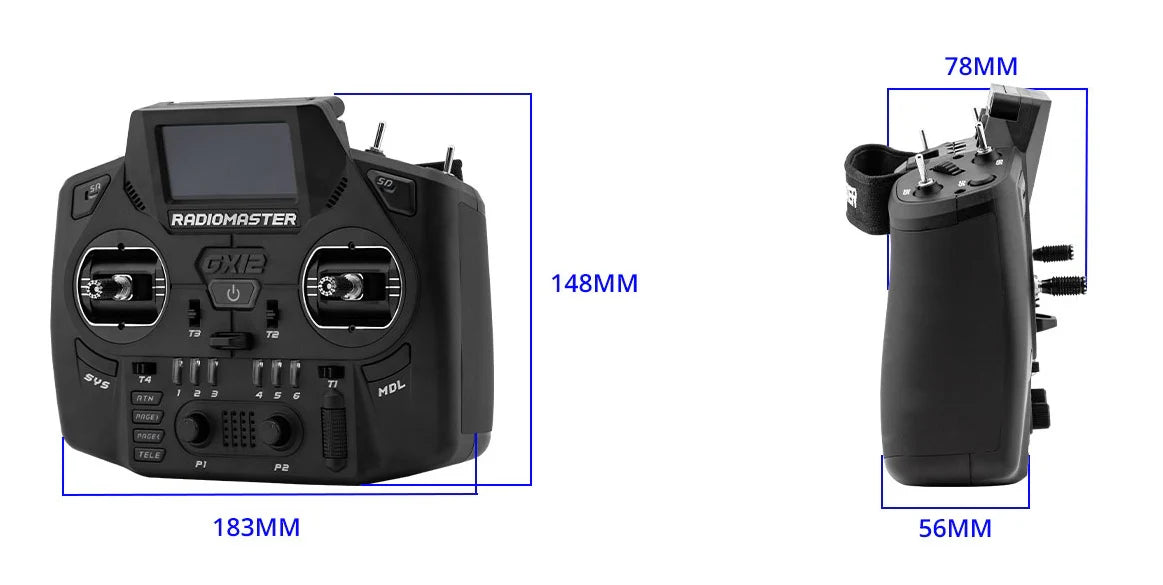 Radiomaster GX12 Dual-Band Gemini-X Radio Controller (Mode 2)