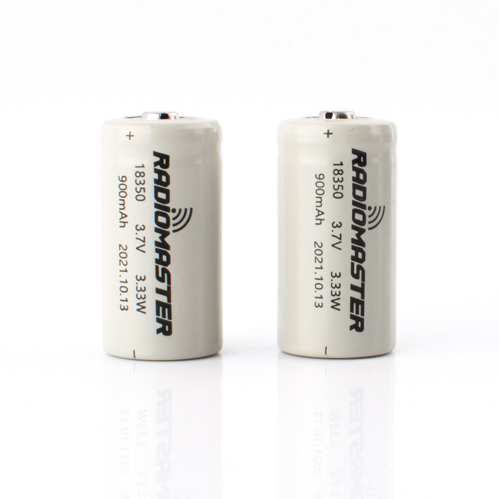 RadioMaster 900mah 3.7v Li-ion 18350 cells for Zorro (2pc)