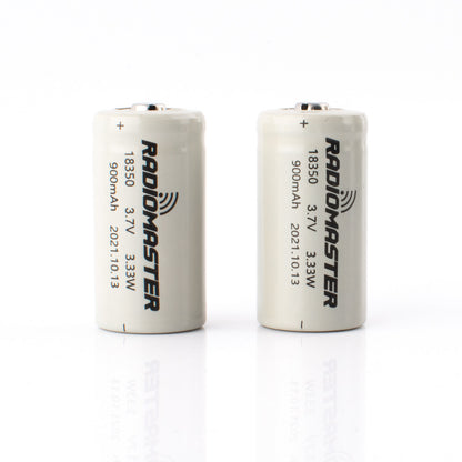 RadioMaster 900mah 3.7v Li-ion 18350 cells for Zorro (2pc)
