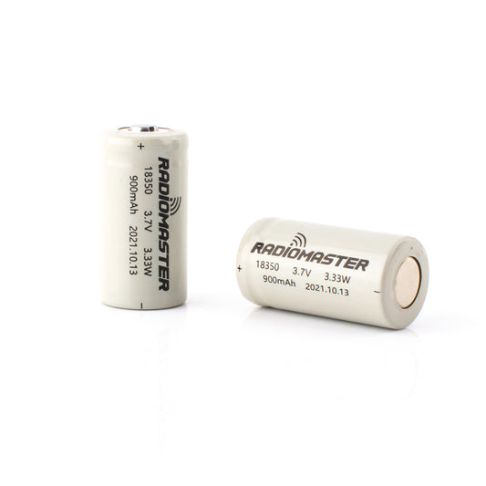 RadioMaster 900mah 3.7v Li-ion 18350 cells for Zorro (2pc)