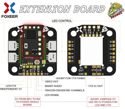 Extension Board for Foxeer Reaper Nano VTX (20x20)