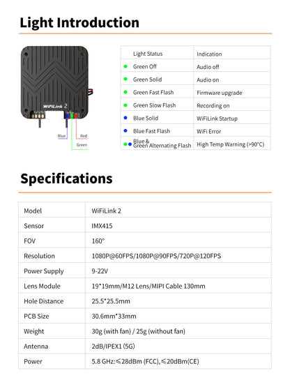 RunCam WiFiLink2 (Based on OpenIPC) w/ Network Card