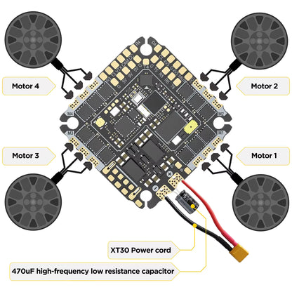 Contrôleur de vol SpeedyBee F405 AIO V2 35-40A double BEC ICM42688 et ESC Bluejay