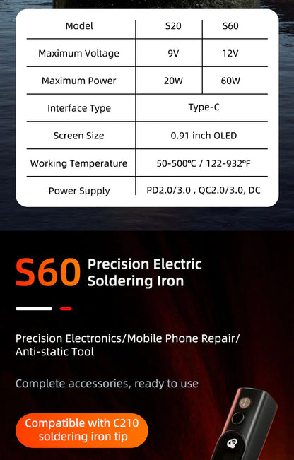 Sequre S60 Nano Electric Soldering Iron Kit