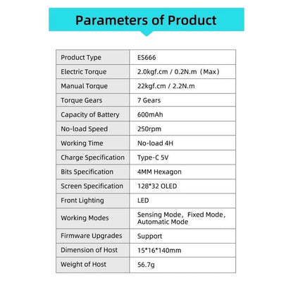 Sequre ES666 Kit Electric Screwdriver Kit