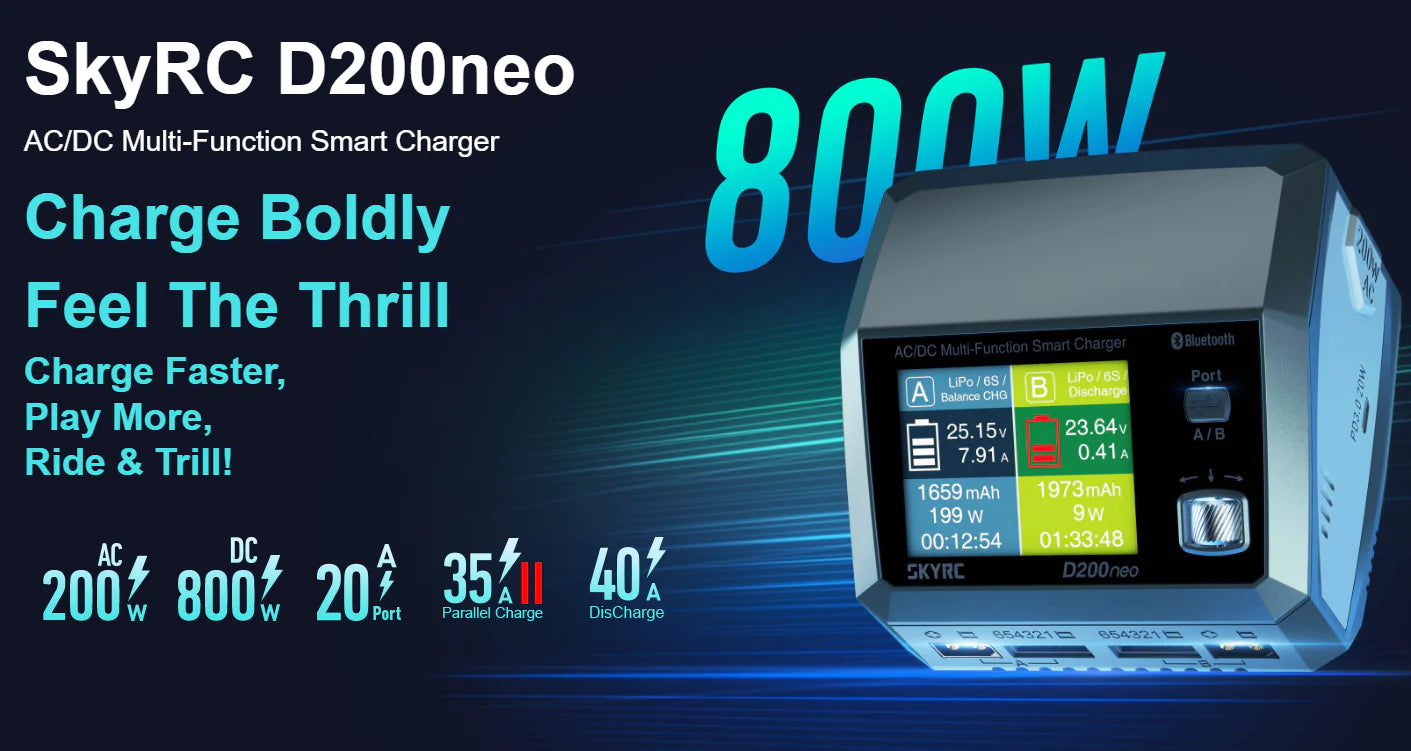 SkyRC D200neo 200w AC/DC Battery Charger