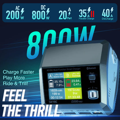SkyRC D200neo 200w AC/DC Battery Charger