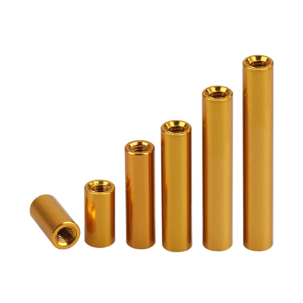 10pc M3x8 Smooth Standoffs Coloured Aluminium Pack
