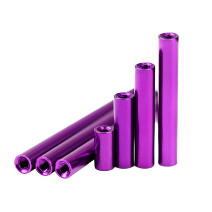 10pc M3x8 Smooth Standoffs Coloured Aluminium Pack