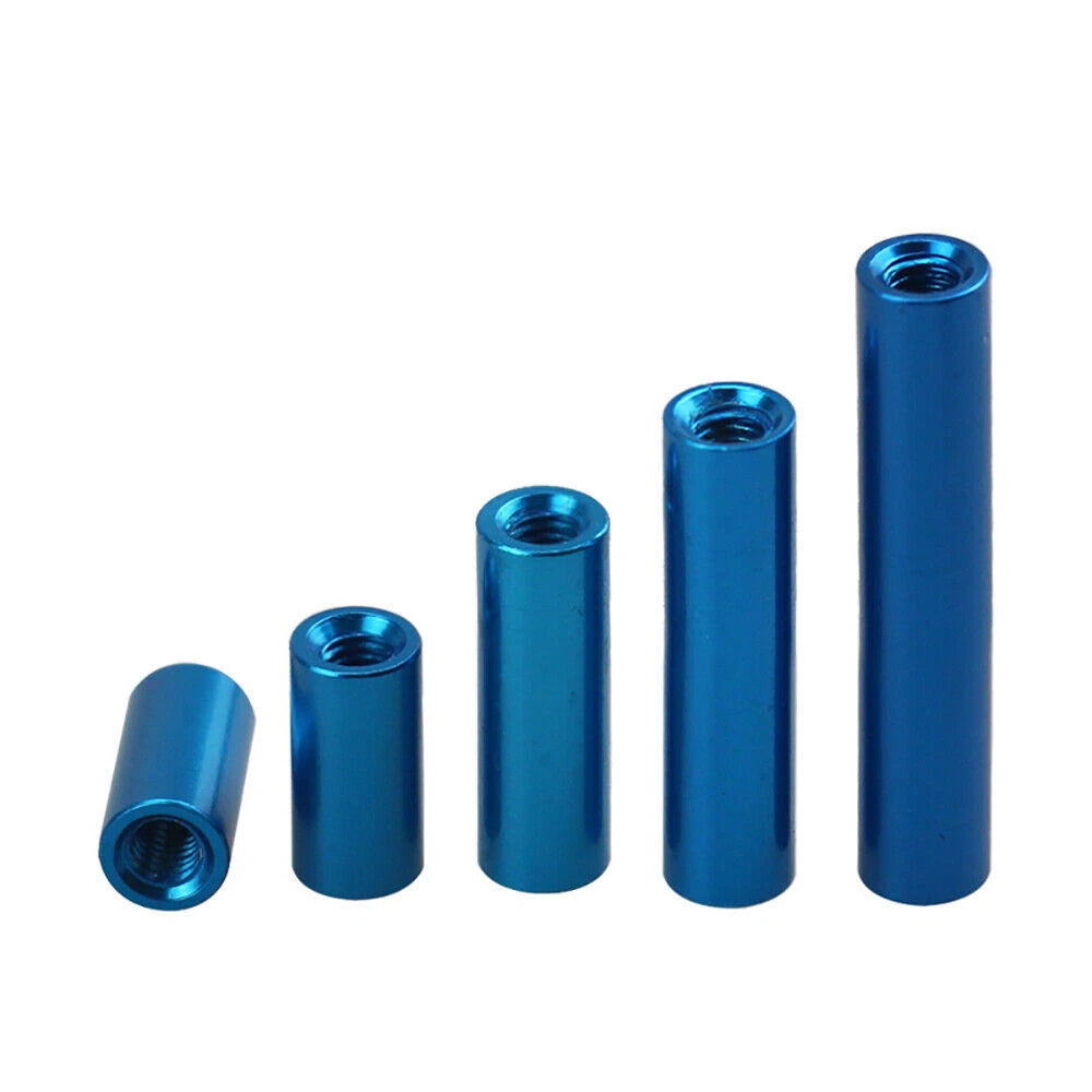 10pc M3x8 Smooth Standoffs Coloured Aluminium Pack