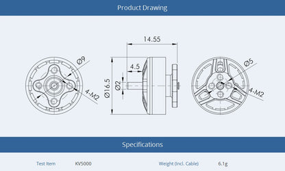 Tmotor F1303 5000kV Micro Motor