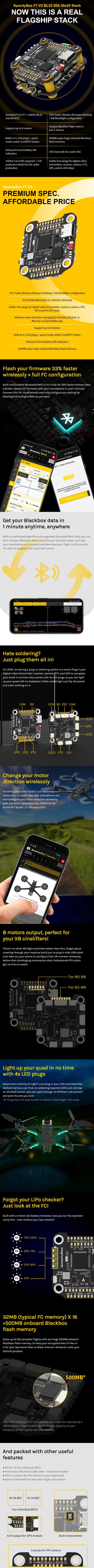 SpeedyBee F7 V3 30x30 Flight Controller