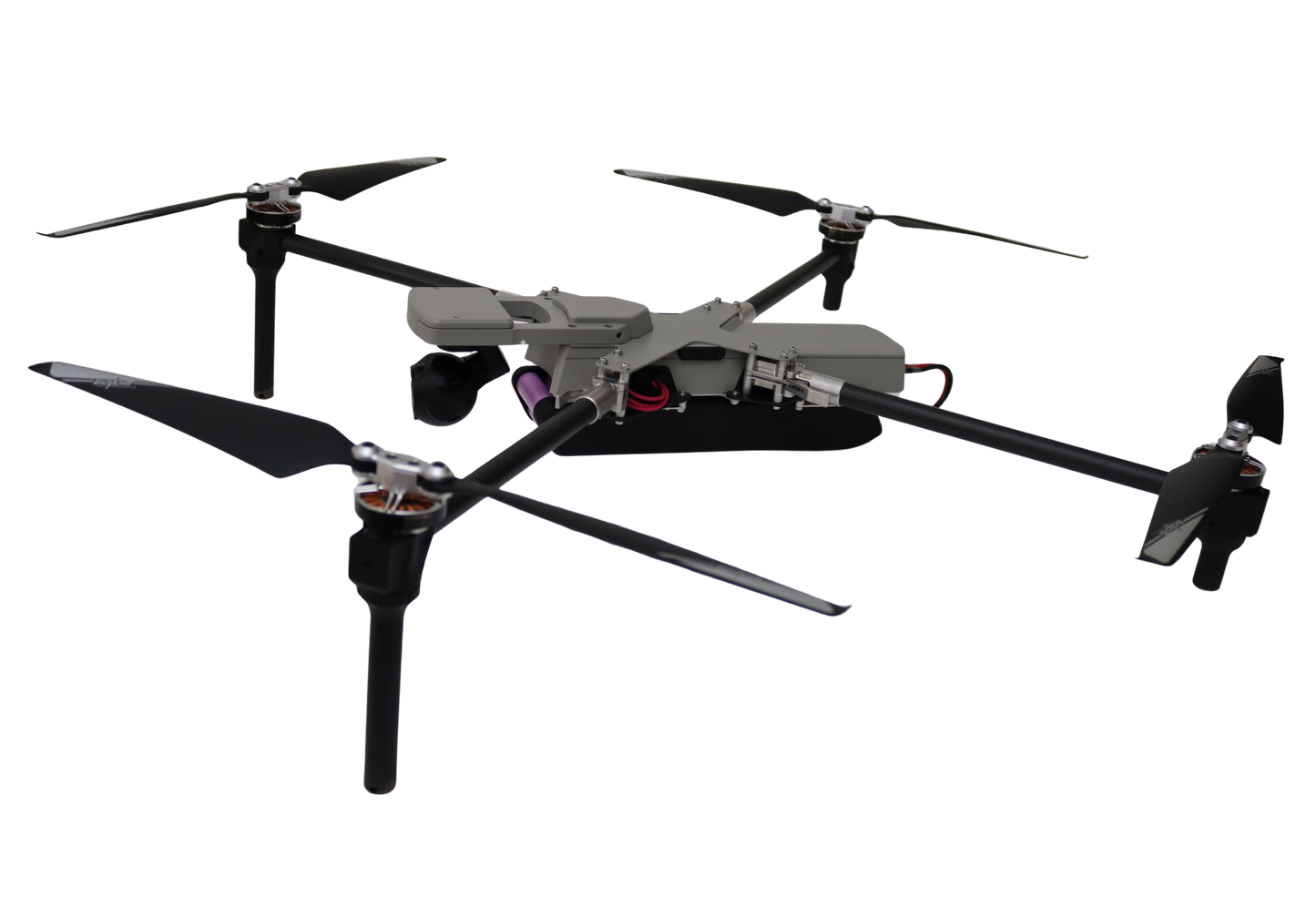 Drones with propellers on a white background