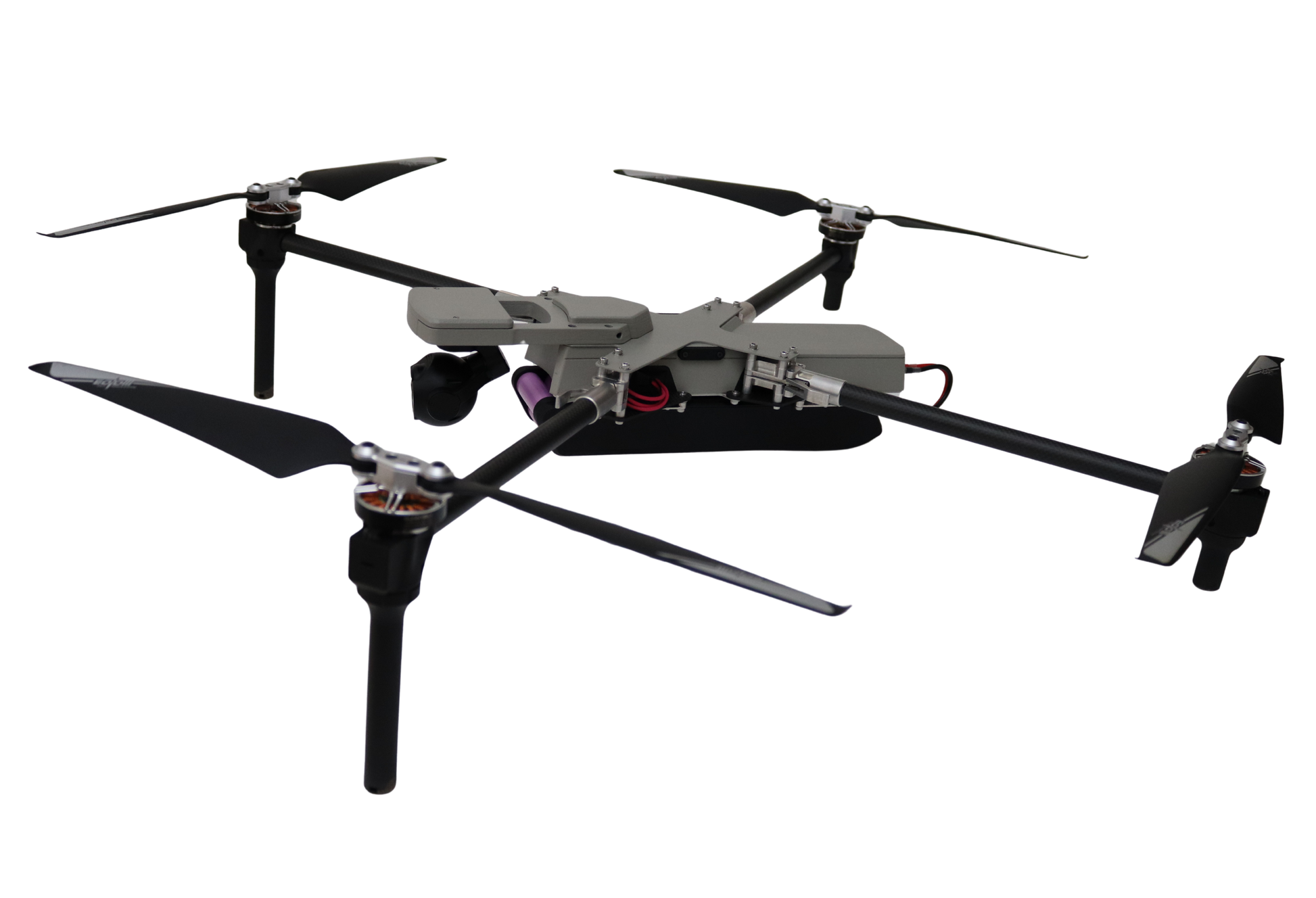 Drones with propellers on a white background